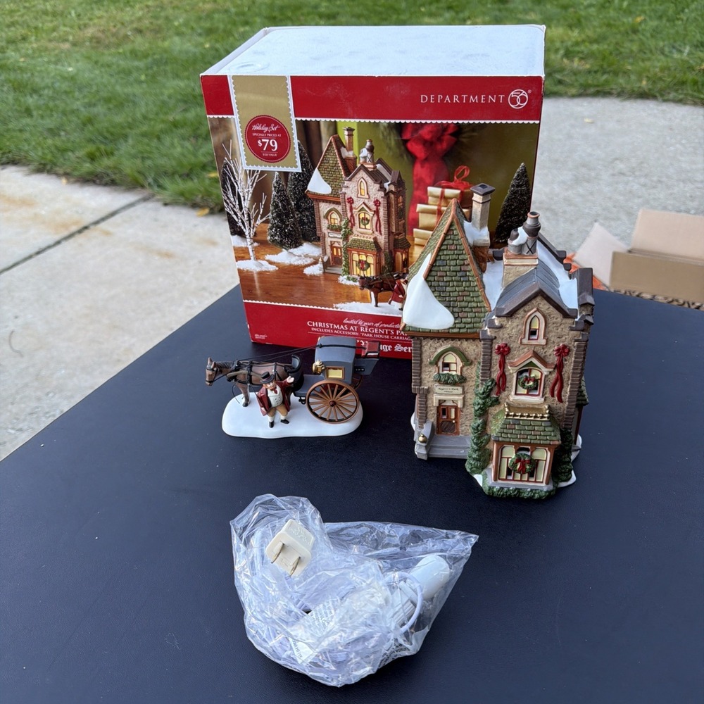 Dept 56 Christmas At Regent's Park House & Carriage Dickens' Village